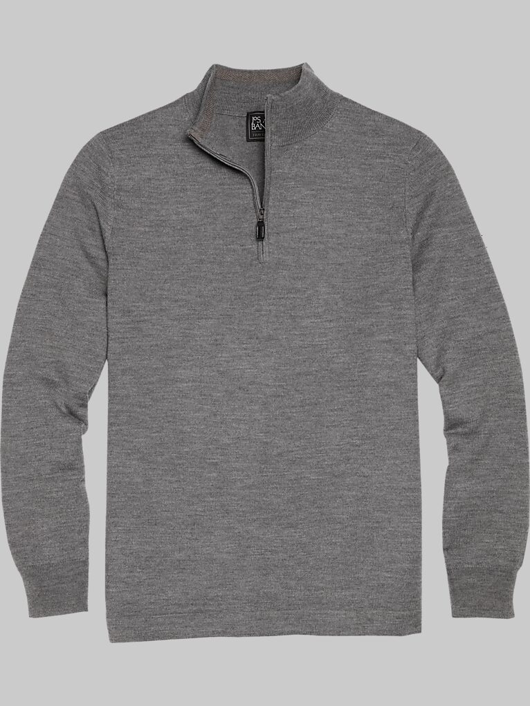 Jos. A Bank Traveler Modern Fit 1/2 Zip Mock Neck Sweater Sweaters