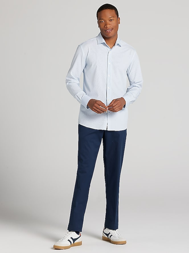 Awearness Kenneth Cole CHILLFLEX Slim Fit 4-way Stretch Button Up Shirt