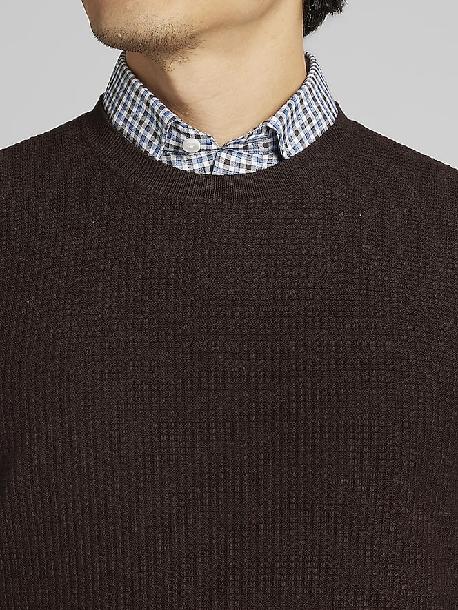 Joseph Abboud Textured Crewneck Sweater