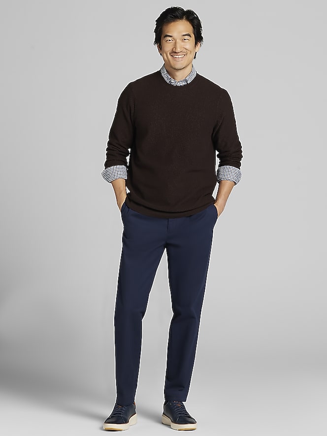 Joseph Abboud Textured Crewneck Sweater
