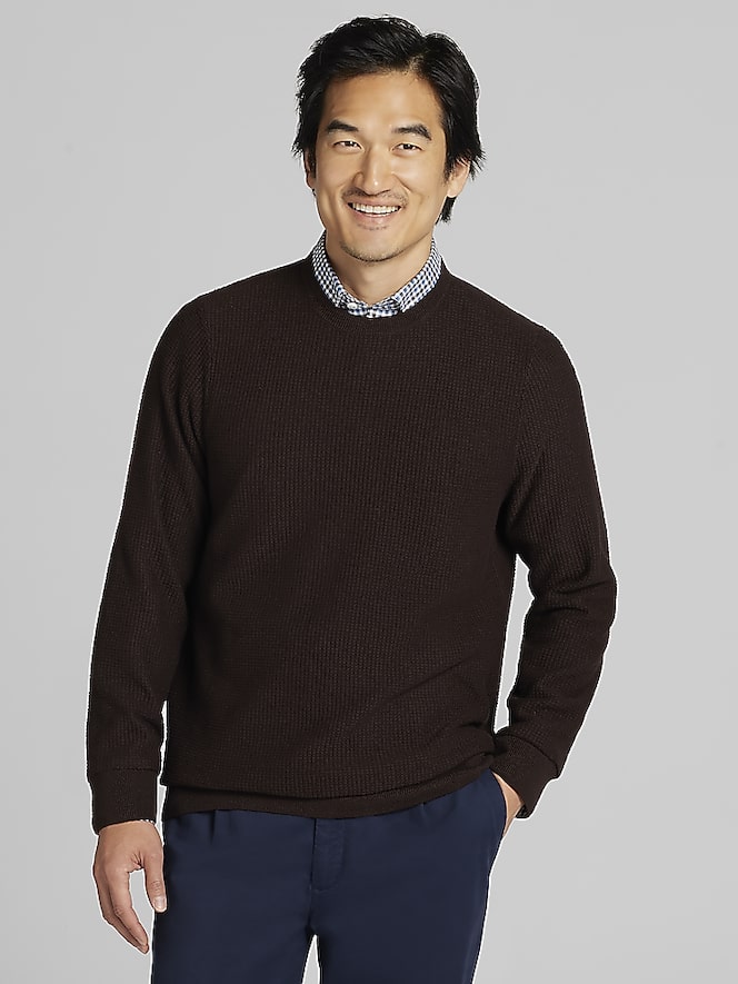 Joseph Abboud Textured Crewneck Sweater