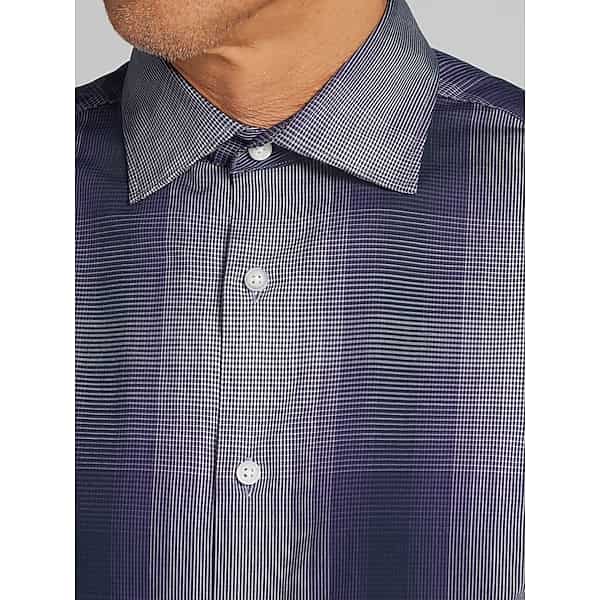 Joseph Abboud Big & Tall Men's Classic Fit Button Up Shirt Purple - Size: 1X