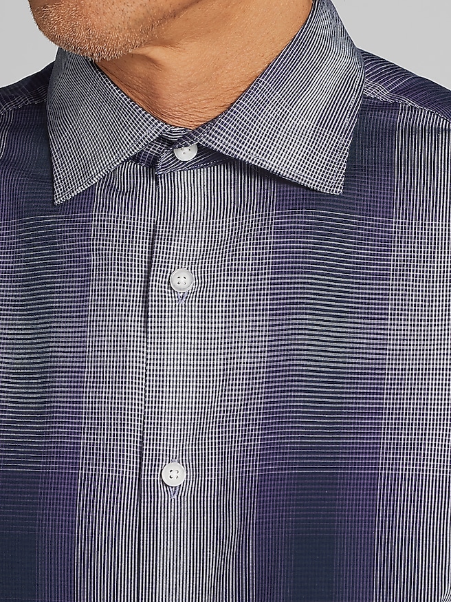 Joseph Abboud Men's Classic Fit Button Up Shirt , Purple