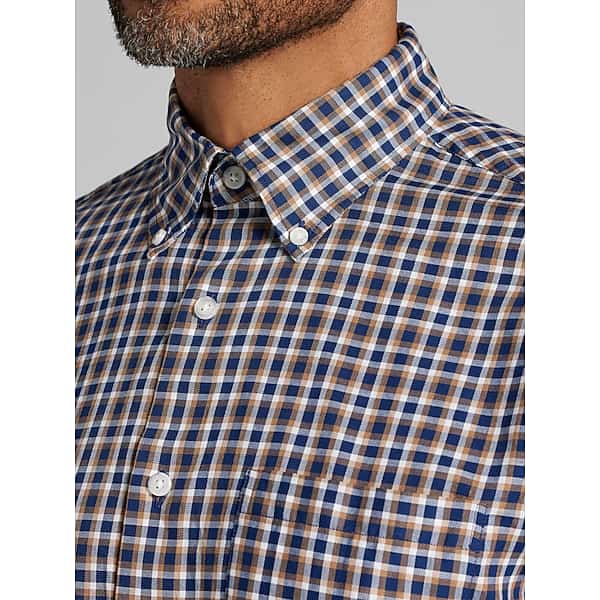 Joseph Abboud Men's Classic Fit Button Up Shirt Navy - Size: Small
