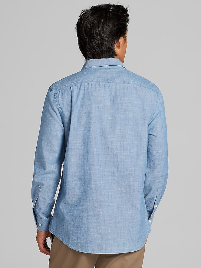 Joseph Abboud Modern Fit Chambray Button Up Shirt