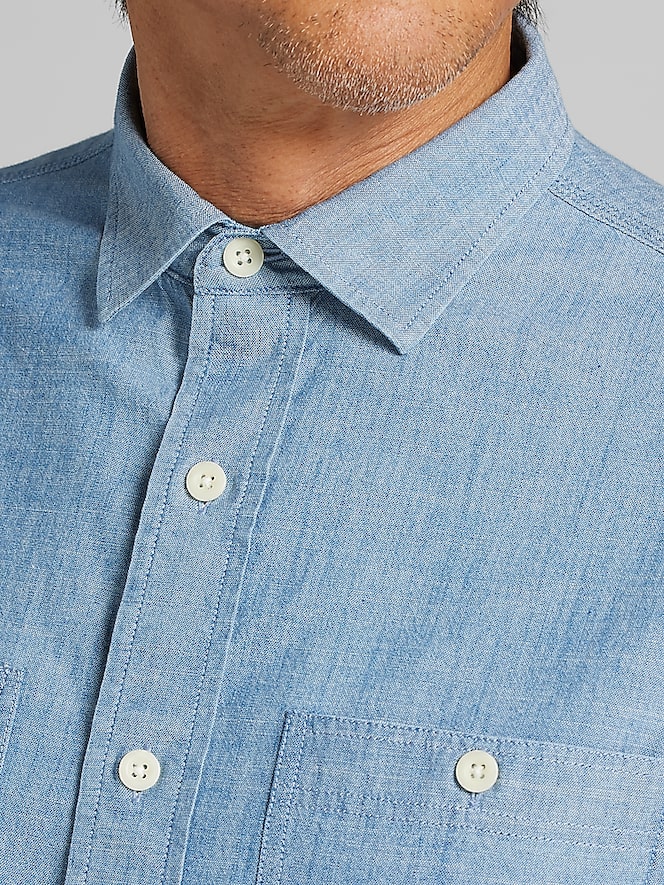 Joseph Abboud Modern Fit Chambray Button Up Shirt