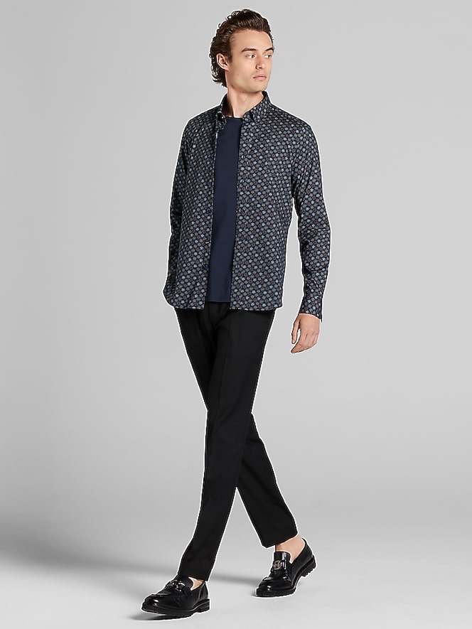 Paisley &Amp; Gray Slim Fit Woven Floral Button Up Shirt