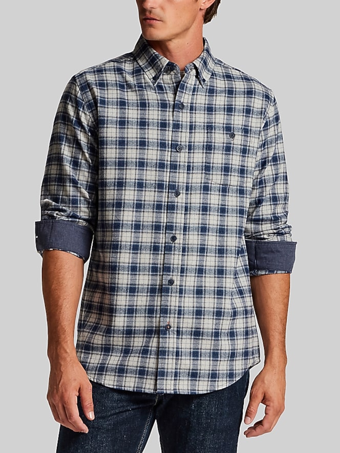 Weatherproof Vintage Regular Fit Brushed Flannel Button Up Shirt