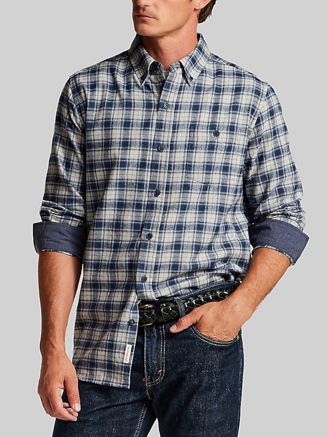 Weatherproof Vintage Regular Fit Brushed Flannel Button Up Shirt