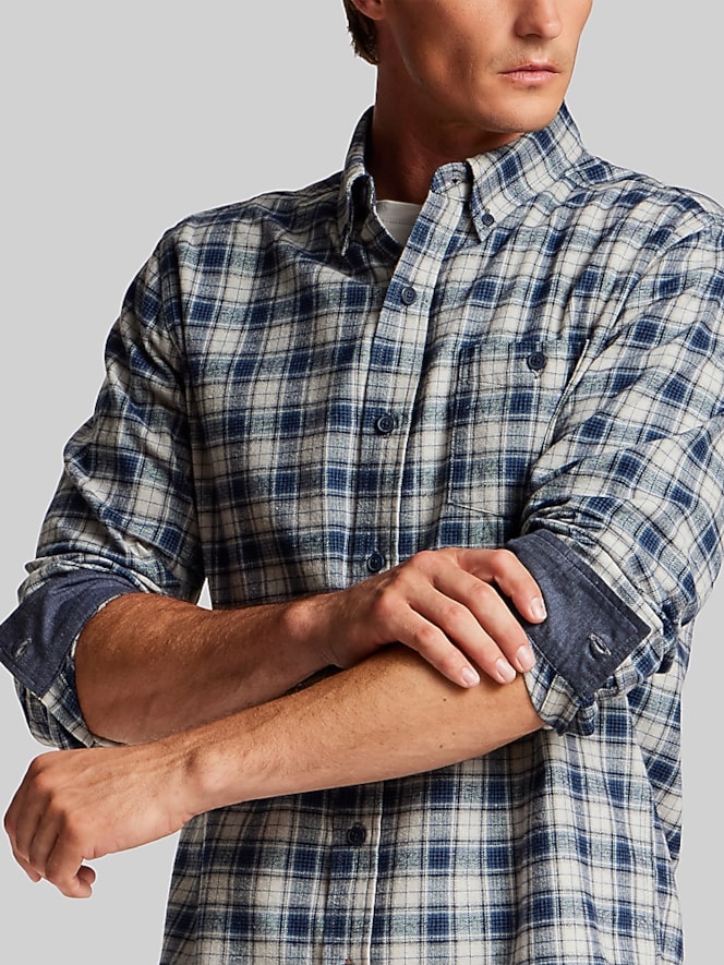 Weatherproof Vintage Regular Fit Brushed Flannel Button Up Shirt