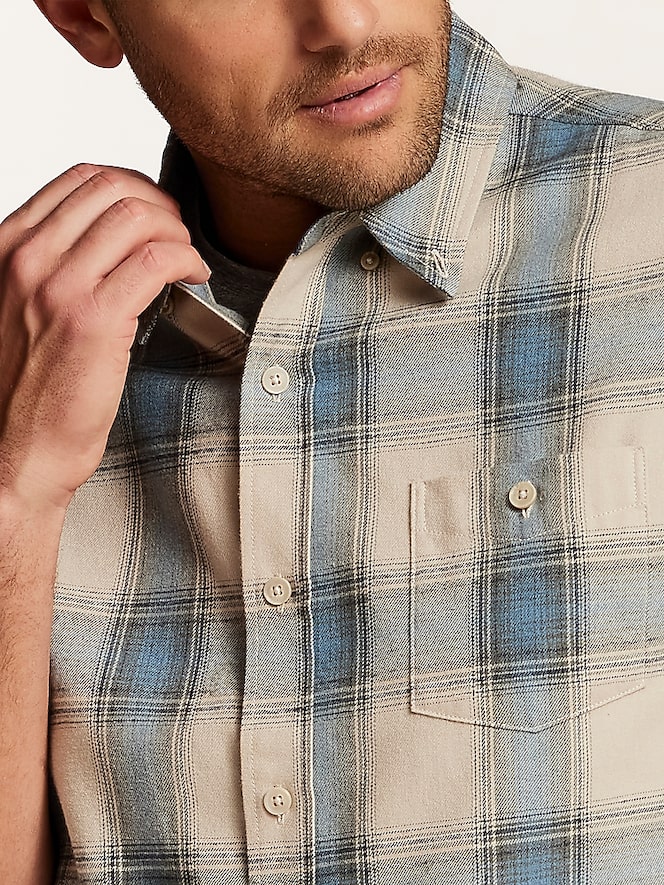 Weatherproof Vintage Regular Fit Brushed Flannel Button Up Shirt