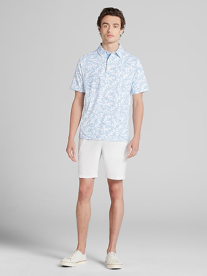 Callaway Regular Fit Leaf Pattern Golf Polo