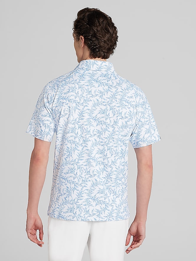 Callaway Regular Fit Leaf Pattern Golf Polo