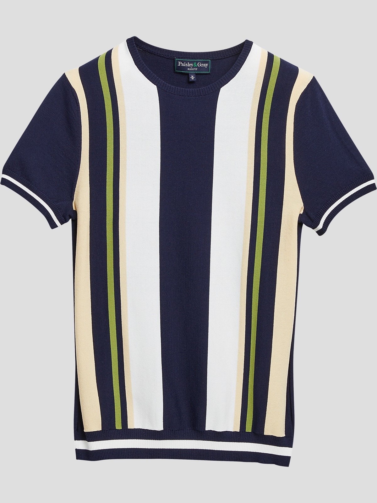 Paisley & Gray Slim Fit Short Sleeve Retro Shirt All Sale Men's Wearhouse