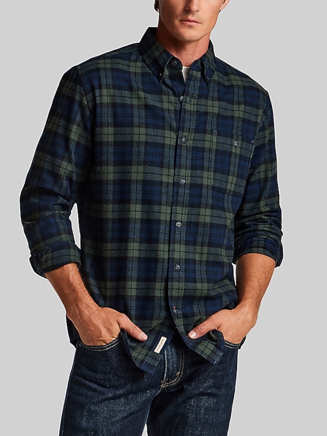 Weatherproof Vintage Regular Fit Brushed Holiday Flannel Shirt