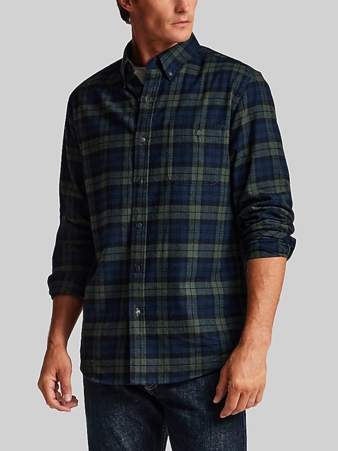 Weatherproof Vintage Regular Fit Brushed Holiday Flannel Shirt