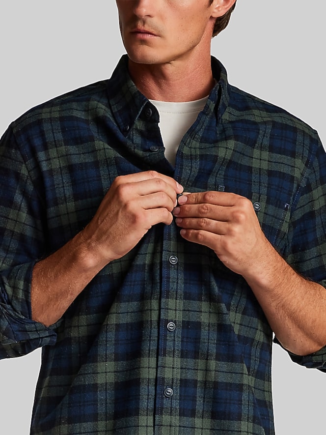 Weatherproof Vintage Regular Fit Brushed Holiday Flannel Shirt