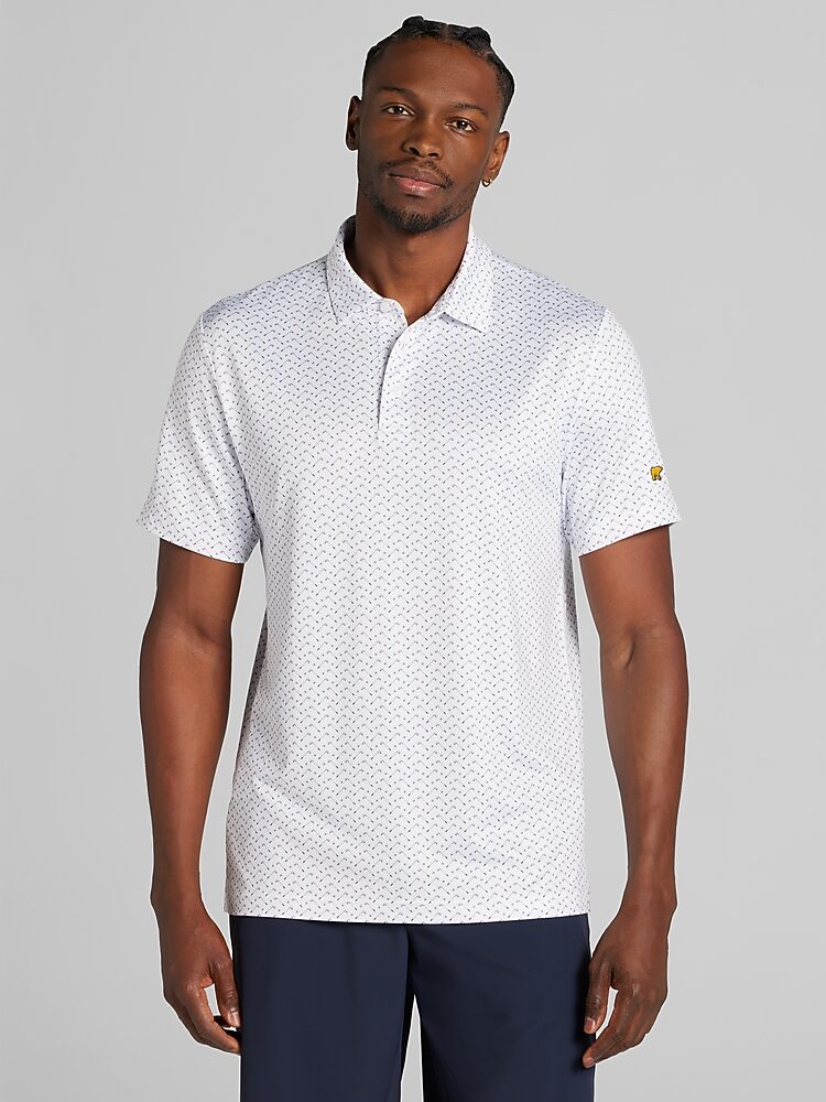 Jack Nicklaus Regular Fit Short Sleeve Golf Polo, White - Big