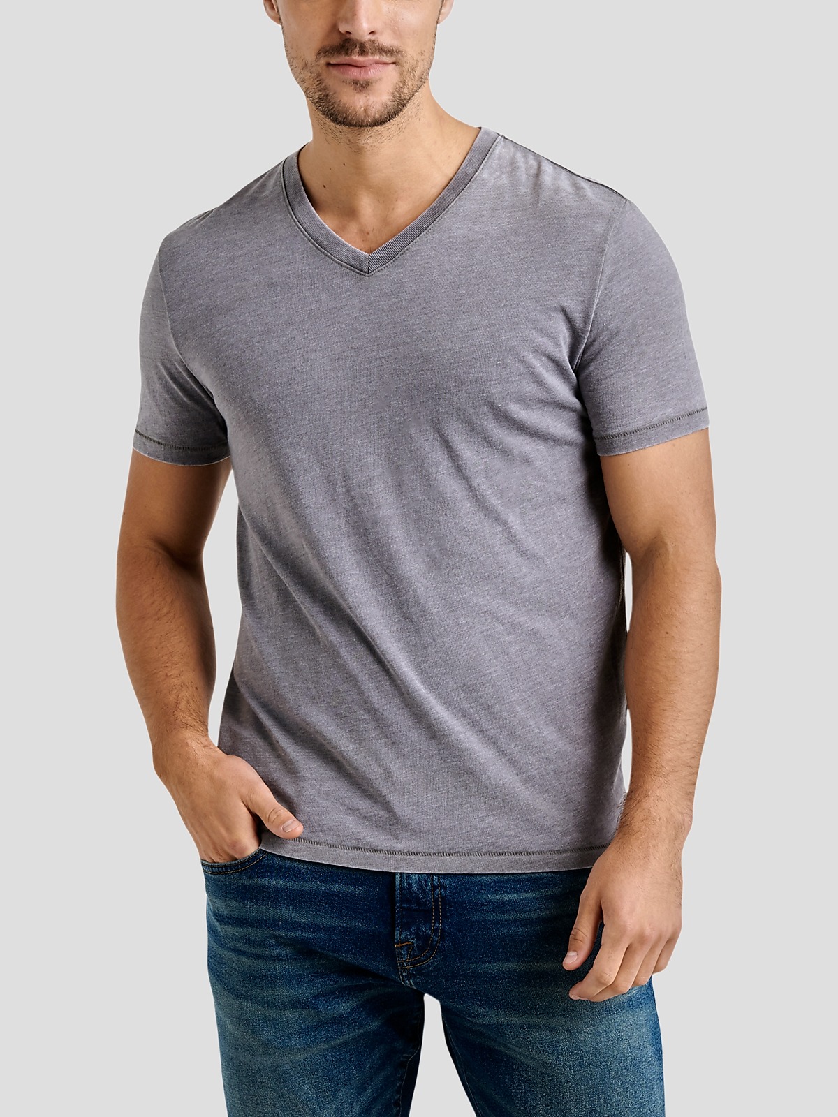 Men's Lightweight Burnout Yoga Tee Shirt - Gray