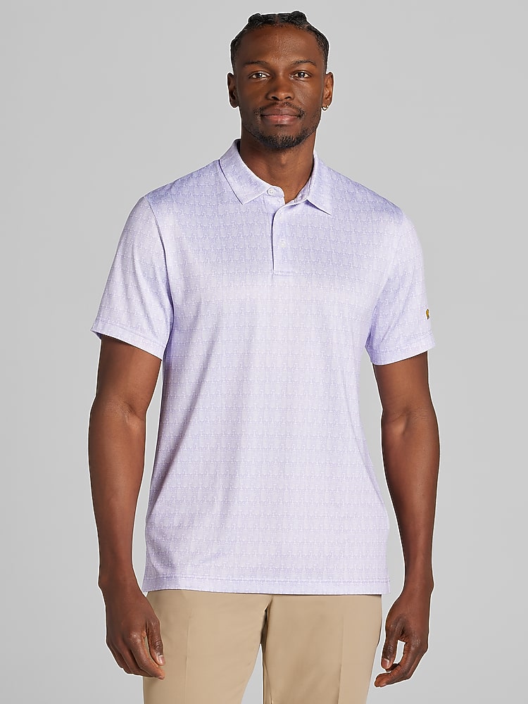 Jack Nicklaus Modern Fit Short Sleeve Polo, Purple | Golf Shirts