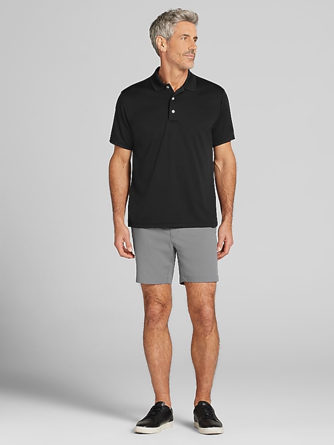 PGA TOUR Regular Fit Airflux Mesh Golf Polo, Black - Image 3 of 4