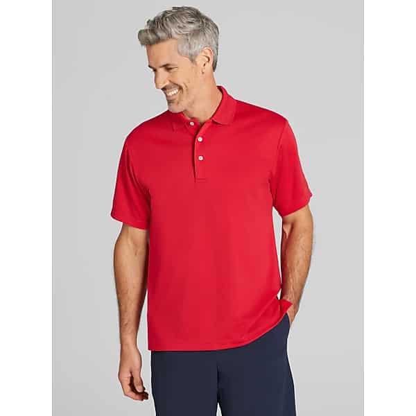 PGA TOUR Men's Regular Fit Airflux Mesh Polo Chili Pepper - Size: Medium