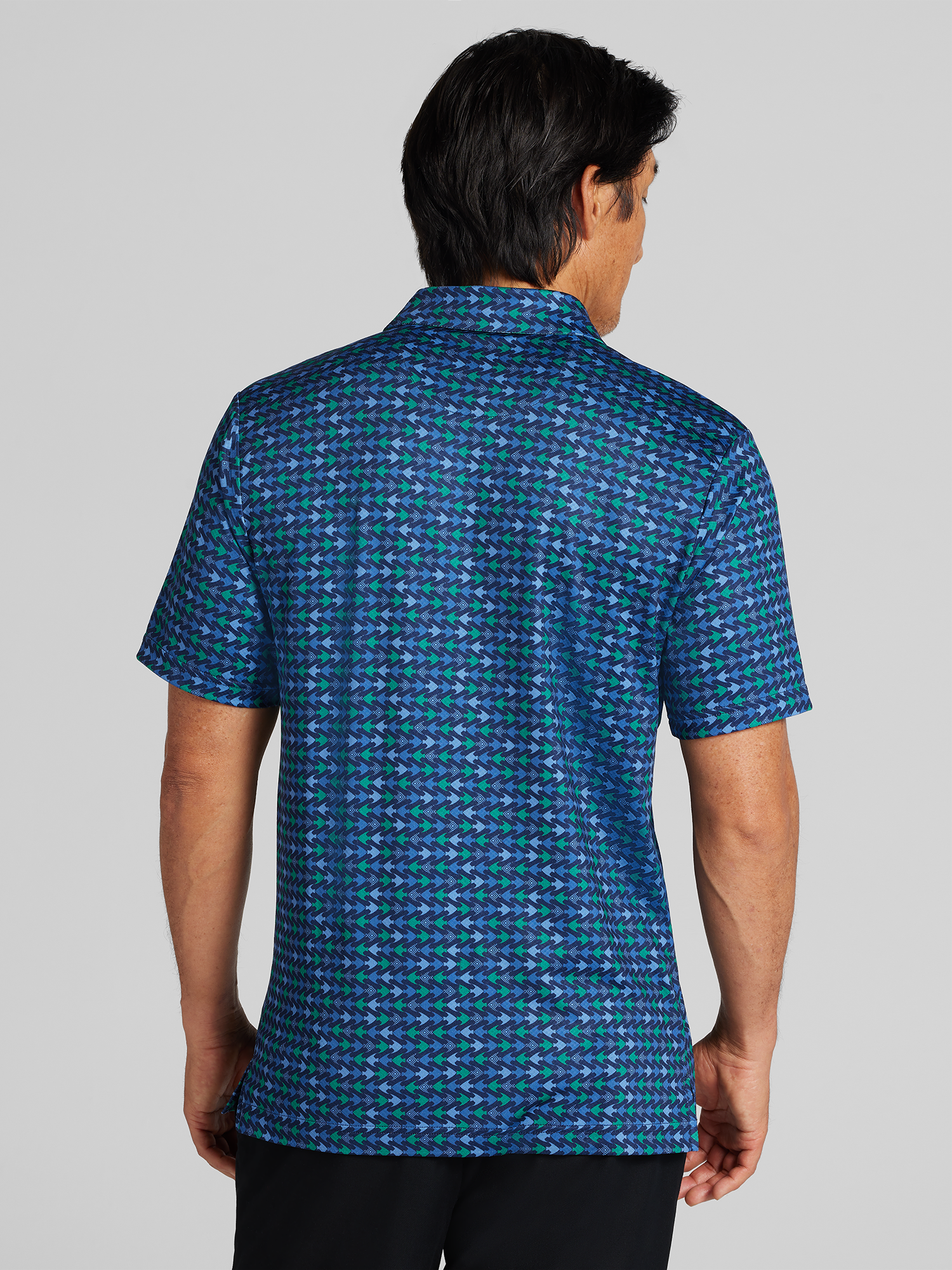 Regular Fit All Over Novelty Print Short Sleeve Golf Polo