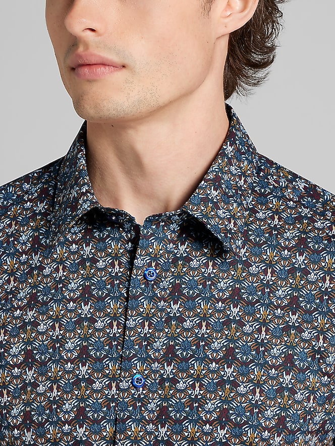 Paisley &Amp; Gray Slim Fit Woven Floral Button Up Shirt
