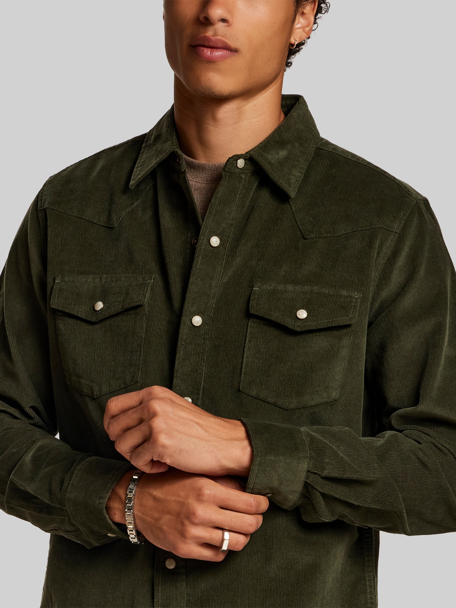 Regular Fit Western Corduroy Shirt