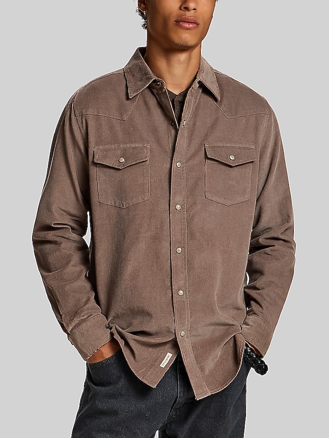 Weatherproof Vintage Regular Fit Western Corduroy Shirt, Mountain Trail - Image 2 of 5
