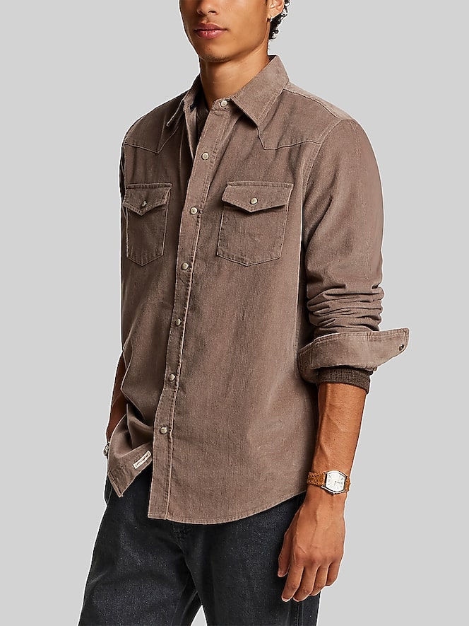 Weatherproof Vintage Regular Fit Western Corduroy Shirt, Mountain Trail - Image 5 of 5