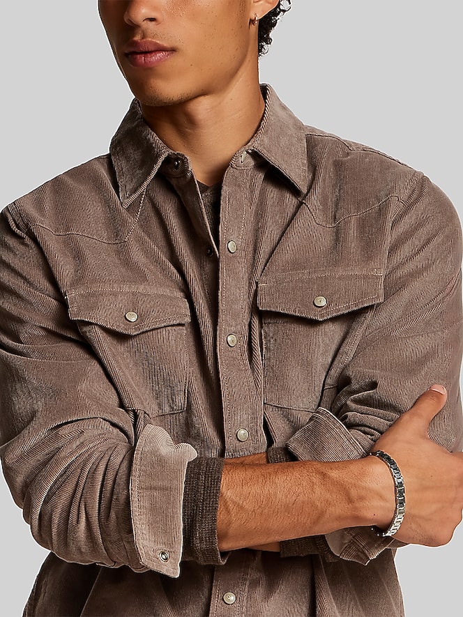 Weatherproof Vintage Regular Fit Western Corduroy Shirt, Mountain Trail - Image 1 of 5