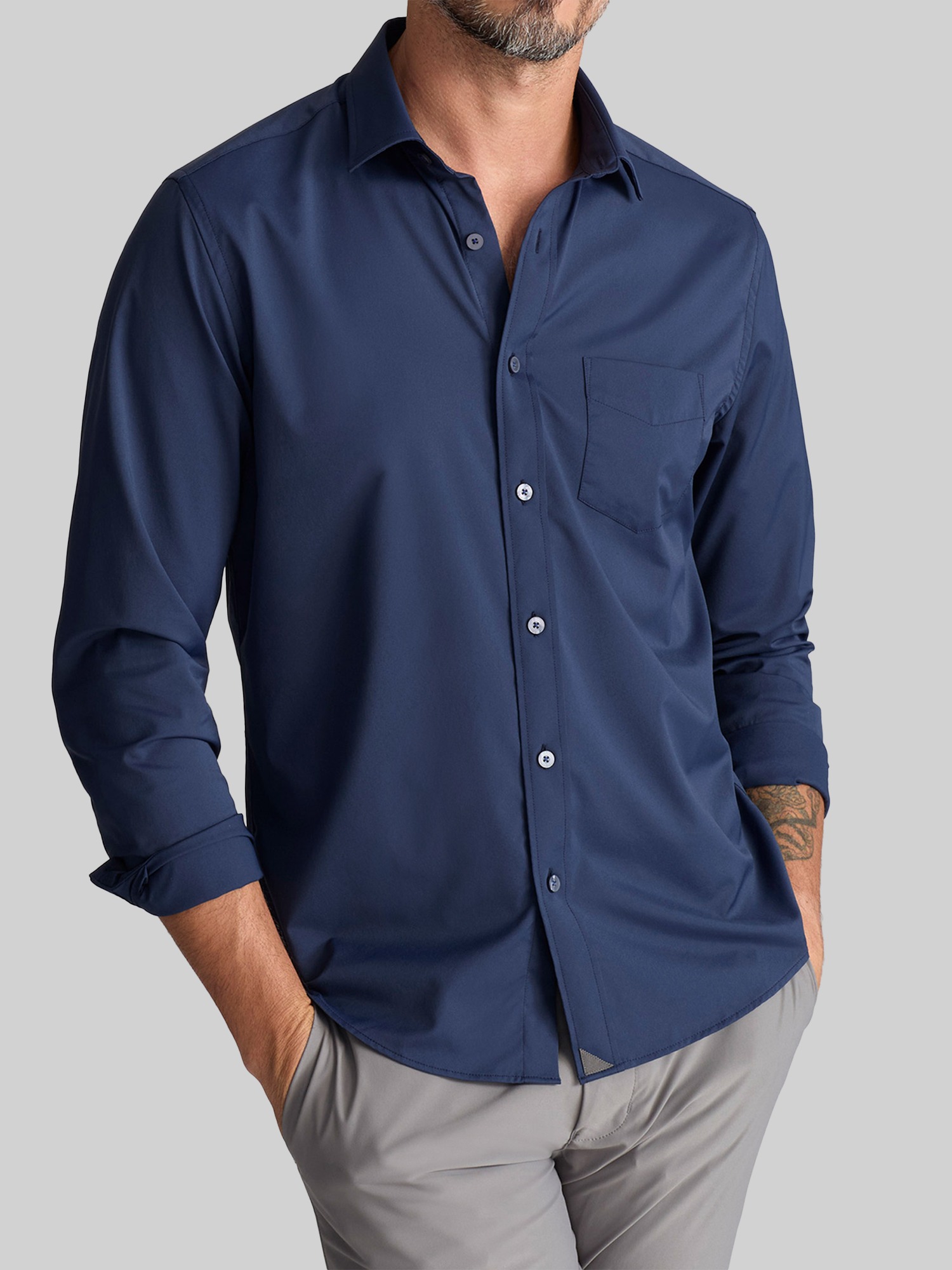 Slim Fit Gironde Wrinkle-Free Performance Button Up Shirt