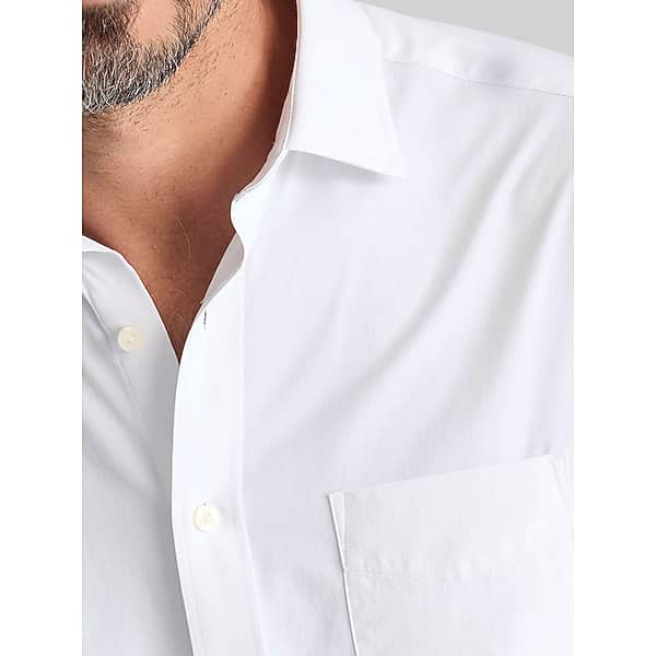 Untuckit Men's Slim Fit Gironde Wrinkle-Free Performance Button Up Shirt White
