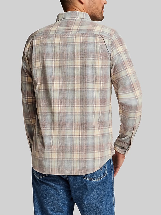 Weatherproof Vintage Regular Fit Plaid Corduroy Button Up Shirt