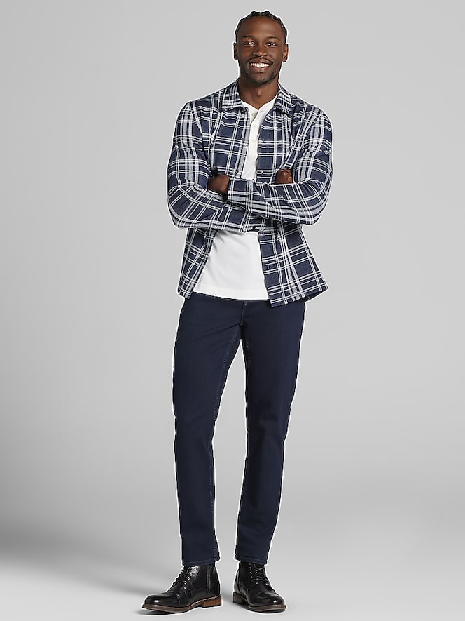 Joseph Abboud Modern Fit Plaid Button Up Shirt