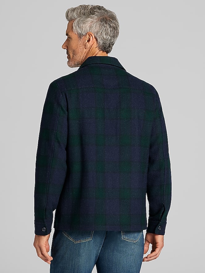 Joseph Abboud Modern Fit Plaid Flannel Overshirt