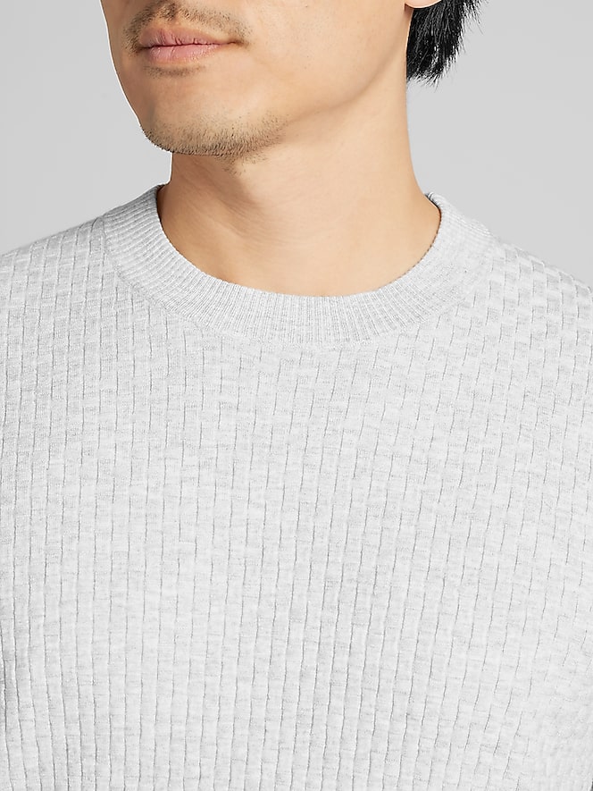Awearness Kenneth Cole Basketweave Crewneck Sweater