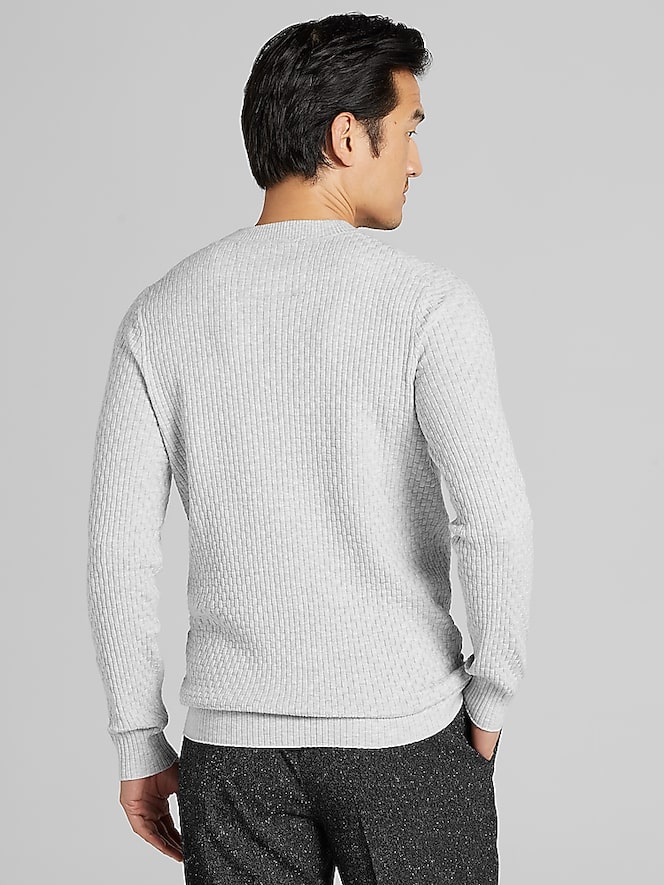 Awearness Kenneth Cole Basketweave Crewneck Sweater