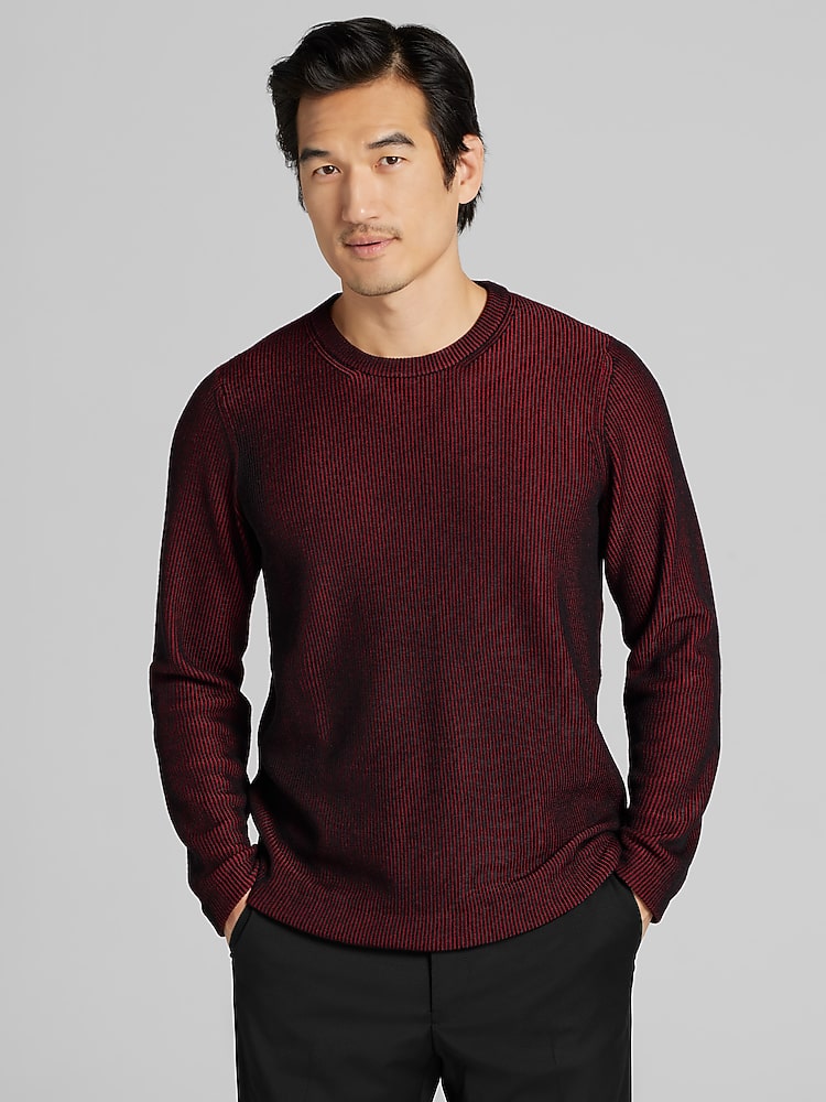 Awearness Kenneth Cole Ribbed Crewneck Sweater, Scooter - Red 