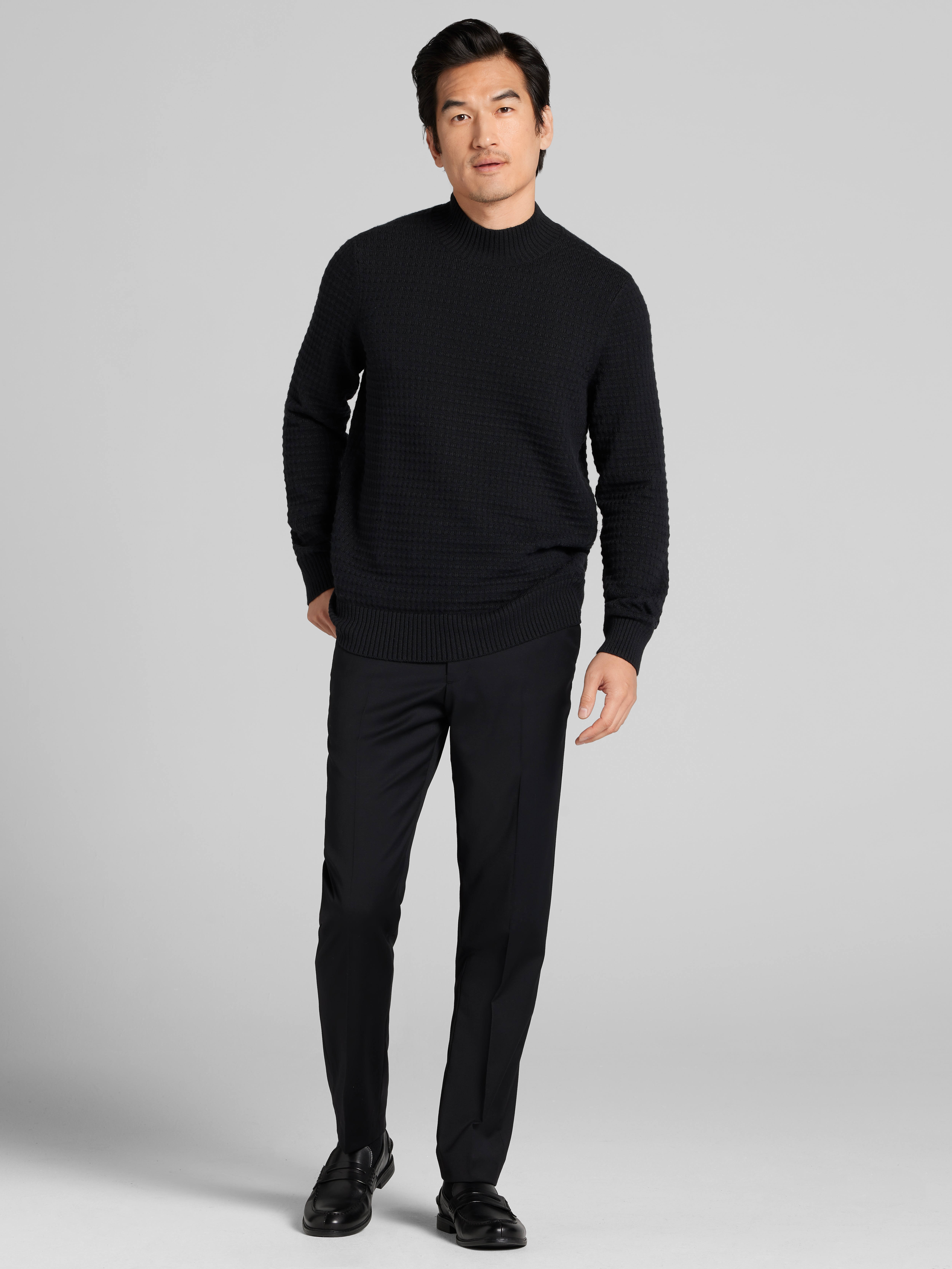 Chunky Knit Mock Neck Sweater