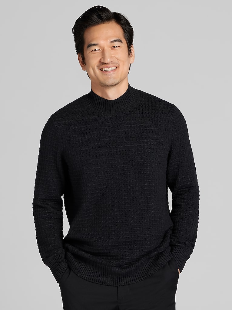 Joseph Abboud Chunky Knit Mock Turtleneck Sweater