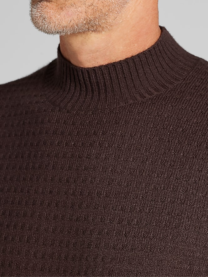 Joseph Abboud Modern Fit Chunky Mock Neck Sweater