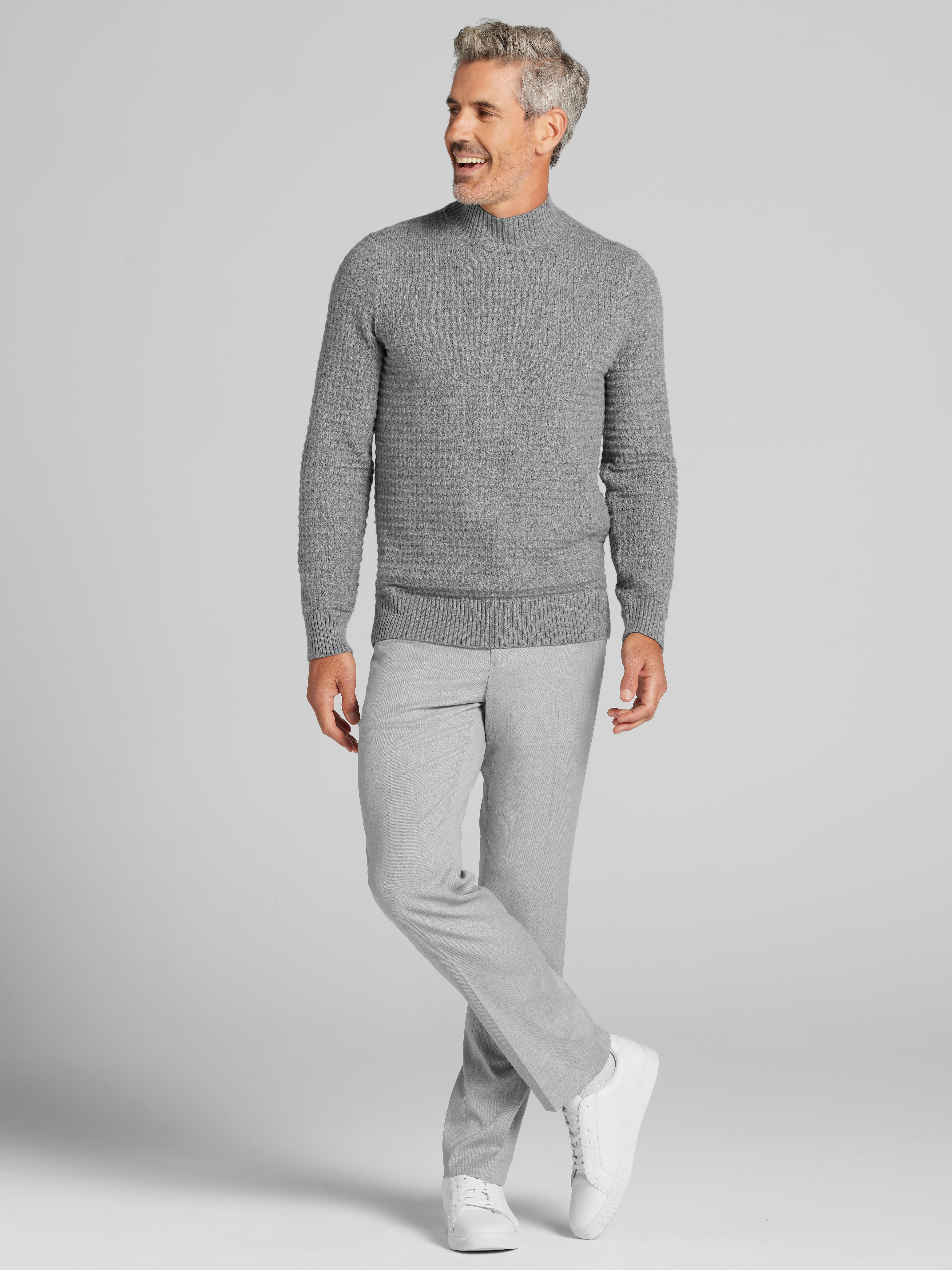 Chunky Knit Mock Neck Sweater