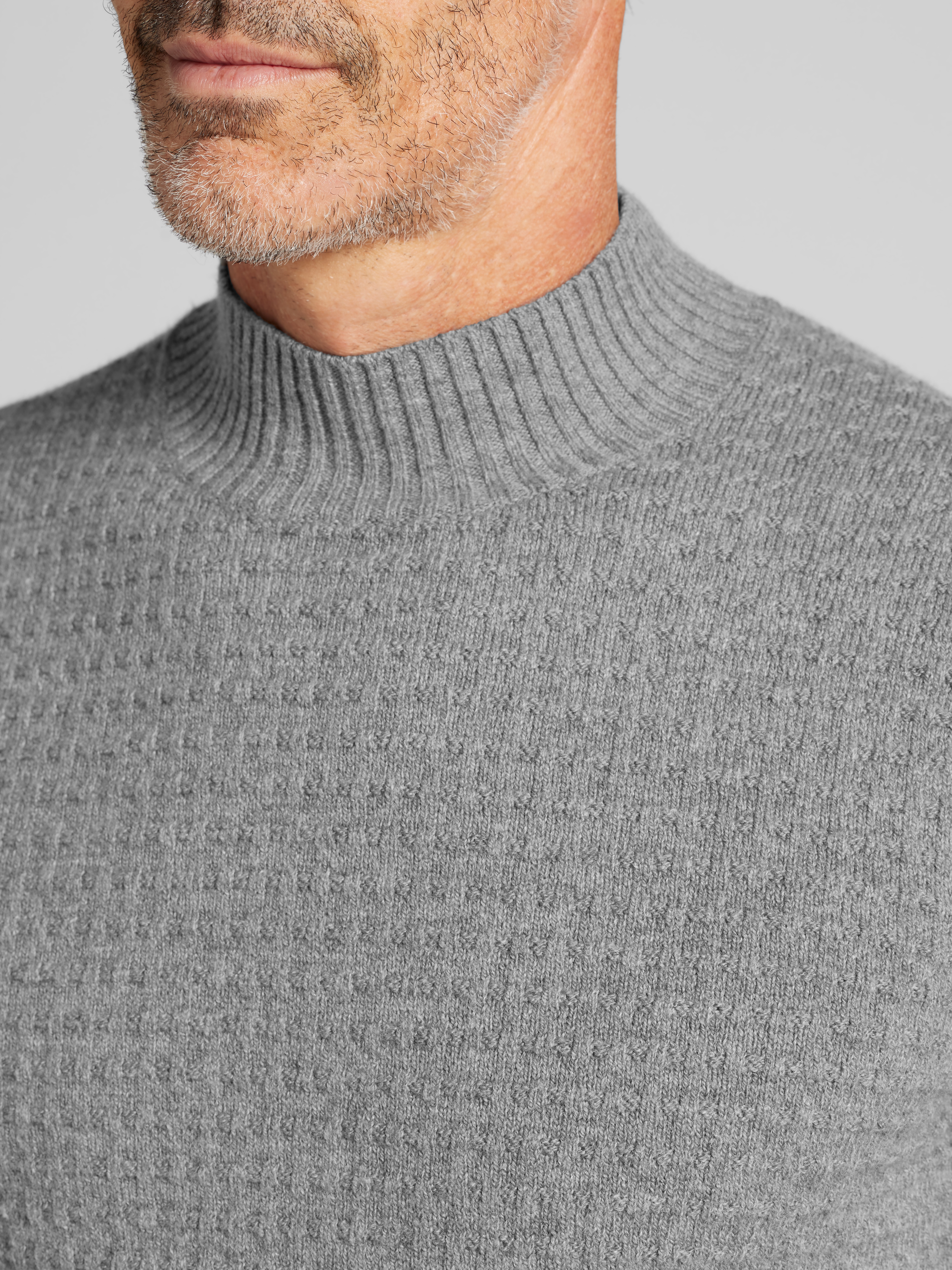 Modern Fit Chunky Mock Neck Sweater