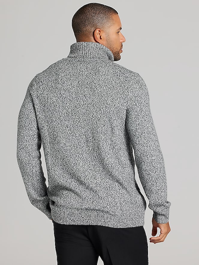 Joseph Abboud Modern Fit Cable Knit Turtleneck Sweater