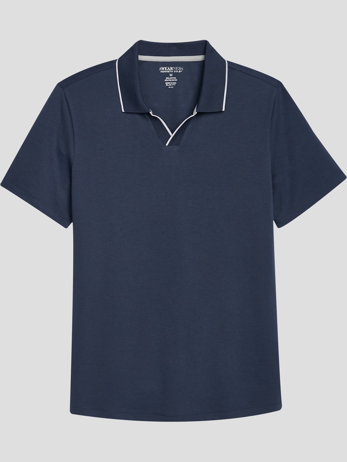 Awearness Kenneth Cole Polo with Tipping Polo Shirts Men s Wearhouse