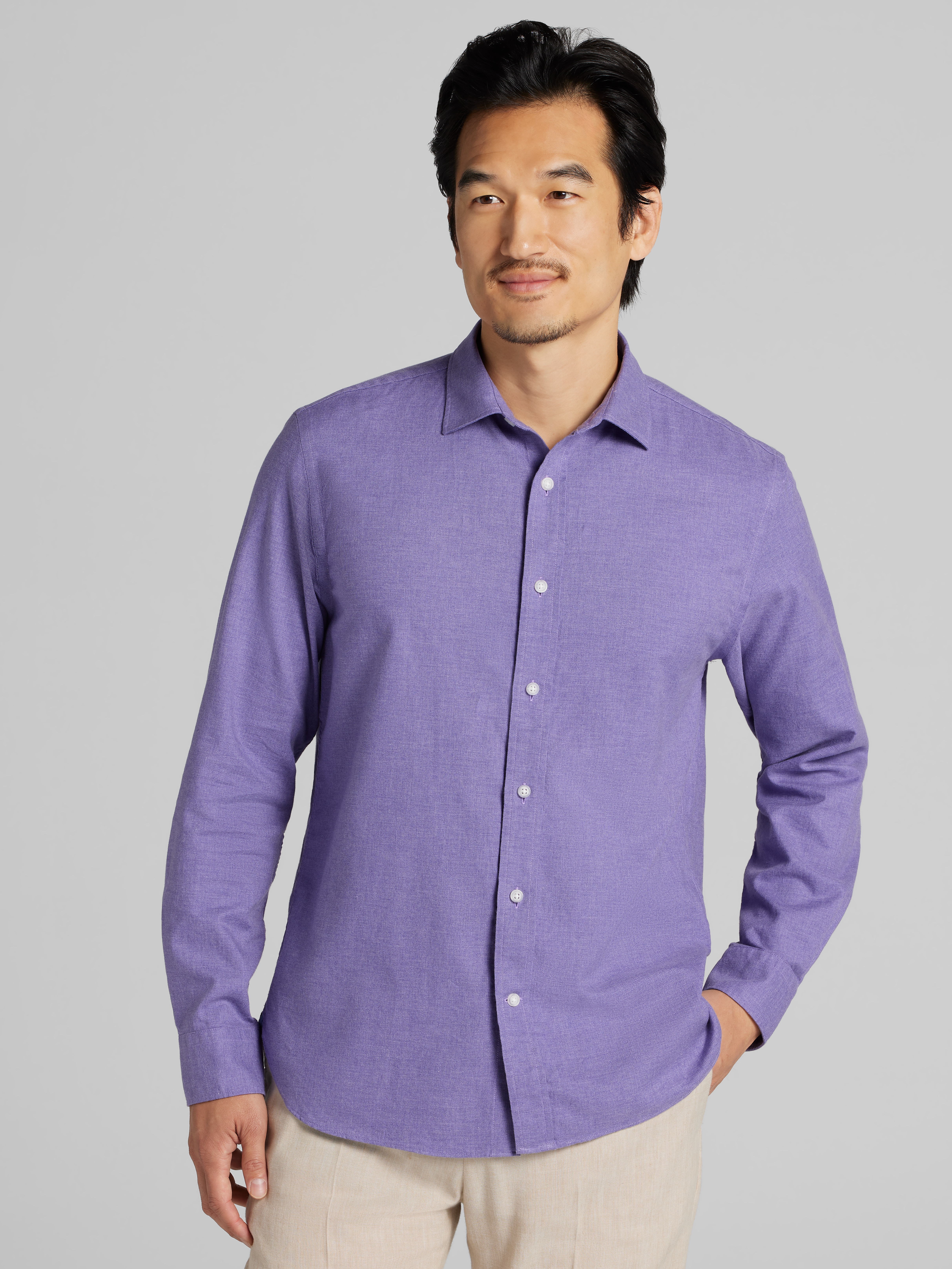 Modern Fit Button Up Shirt