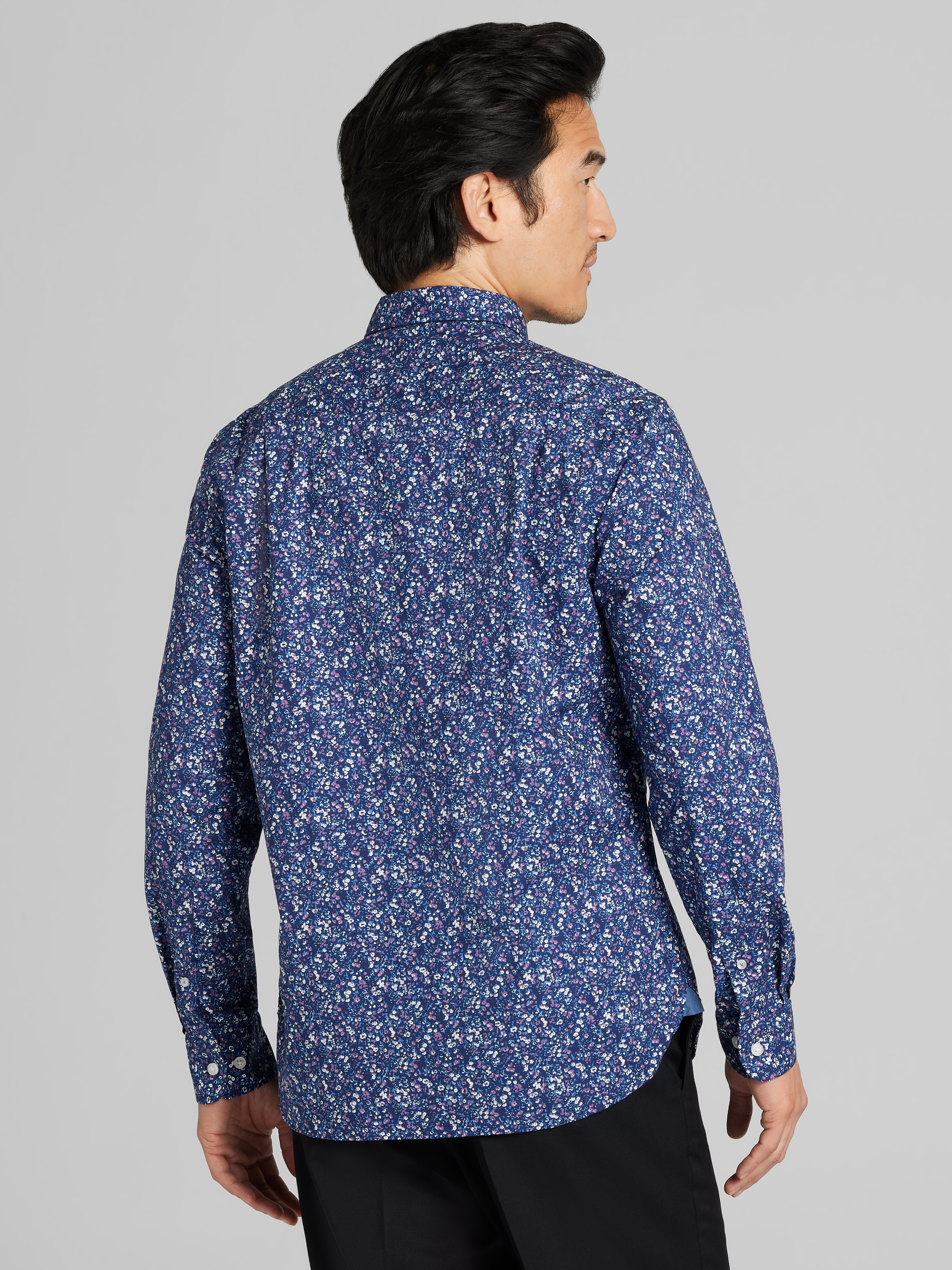 Modern Fit Button Up Shirt