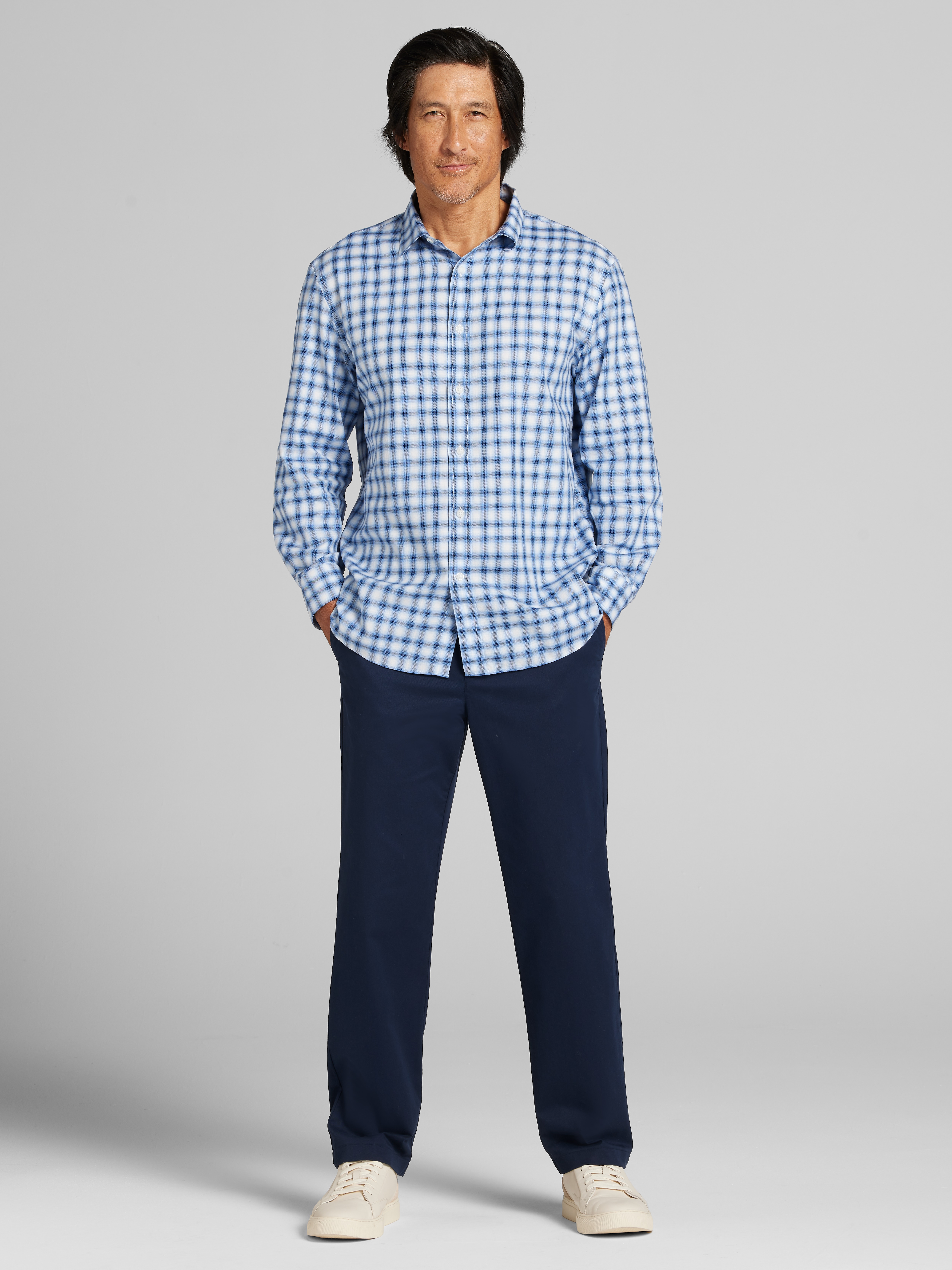 Modern Fit Button Up Shirt